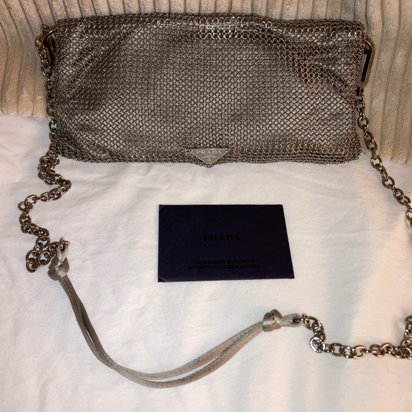 Prada silver mesh evening bag - Picture 12 of 12